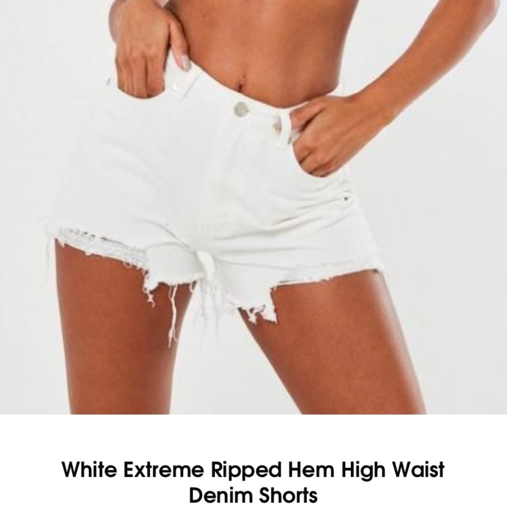 White Jean Shorts